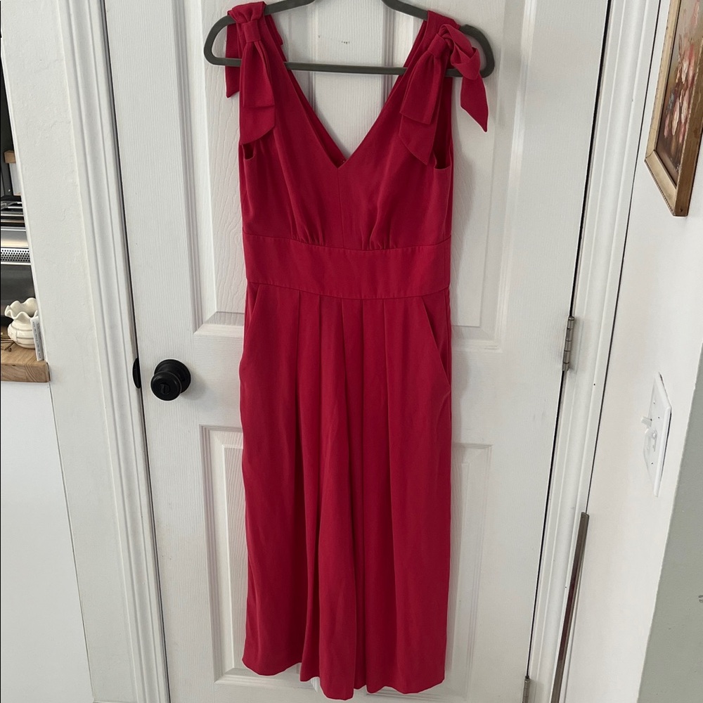 J. Crew Pink Sleeveless Midi Dress